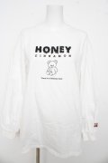 Honey Cinnamon / EAT YOU シナモンロンT F 白 Y-26-03-13-043-LO-TO-SZ-ZY