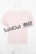 evelyn / ハート刺繍Tシャツ  ピンク Y-26-03-13-044-LO-TS-SZ-ZY