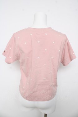 画像2: evelyn / ハート刺繍Tシャツ  ピンク Y-26-03-13-044-LO-TS-SZ-ZY