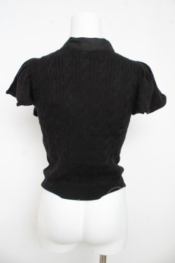 画像2: evelyn / リボンパールニット  黒 Y-26-03-13-045-LO-TO-SZ-ZY