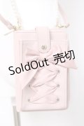 axes femme POETIQUE / レースアップスマホポシェット  ピンク Y-26-03-16-039-AX-ZA-SZ-ZY