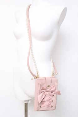 画像2: axes femme POETIQUE / レースアップスマホポシェット  ピンク Y-26-03-16-039-AX-ZA-SZ-ZY
