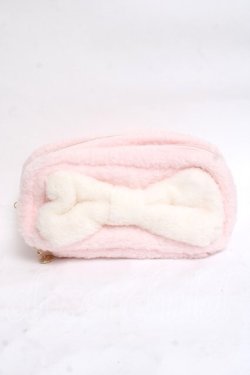 画像1: LIZ LISA / ビッグリボンポーチ  ピンク Y-26-03-16-041-LO-ZA-SZ-ZY