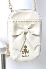 画像1: m petit by misako / NINA’S スマホショルダー バッグ  中白 Y-26-03-16-044-LO-ZA-SZ-ZY (1)