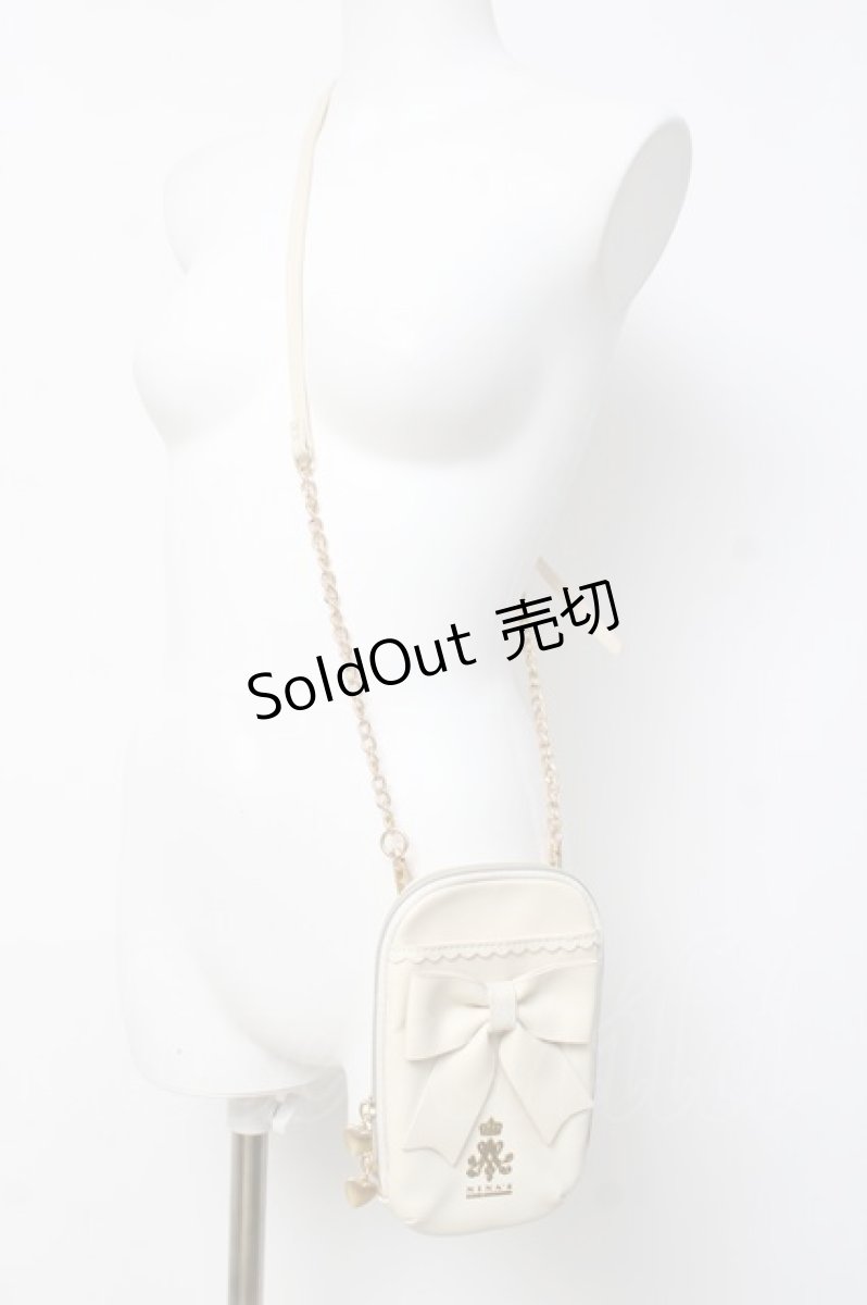 画像2: m petit by misako / NINA’S スマホショルダー バッグ  中白 Y-26-03-16-044-LO-ZA-SZ-ZY (2)