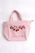 Maison de FLEUR / いちご刺繍サイドポケットトートバッグ F ピンク Y-26-03-16-046-LO-BG-SZ-ZY