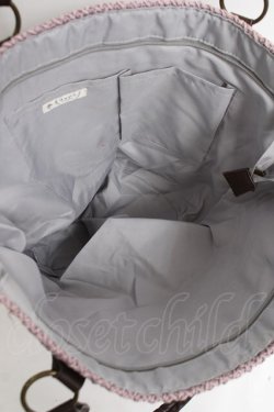 画像4: axes femme / 雑材×レーストートバッグ  ピンク Y-26-03-16-050-AX-BG-SZ-ZY