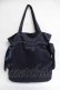 画像2: Maison de FLEUR / ダブルリボンギャザートートバッグ F ネイビー Y-26-03-16-051-LO-BG-SZ-ZY (2)