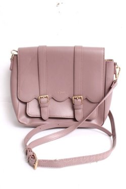 画像1: m petit by misako / スカラップショルダーバッグ  中桃 Y-26-03-16-052-LO-BG-SZ-ZY