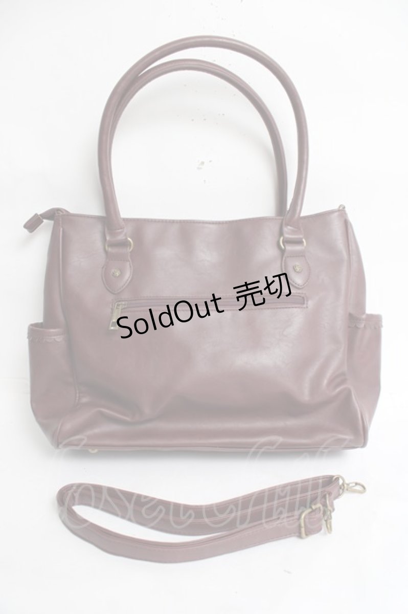 画像2: axes femme / REDLabel A4トートバッグ  ワイン Y-26-03-16-054-AX-BG-SZ-ZY (2)