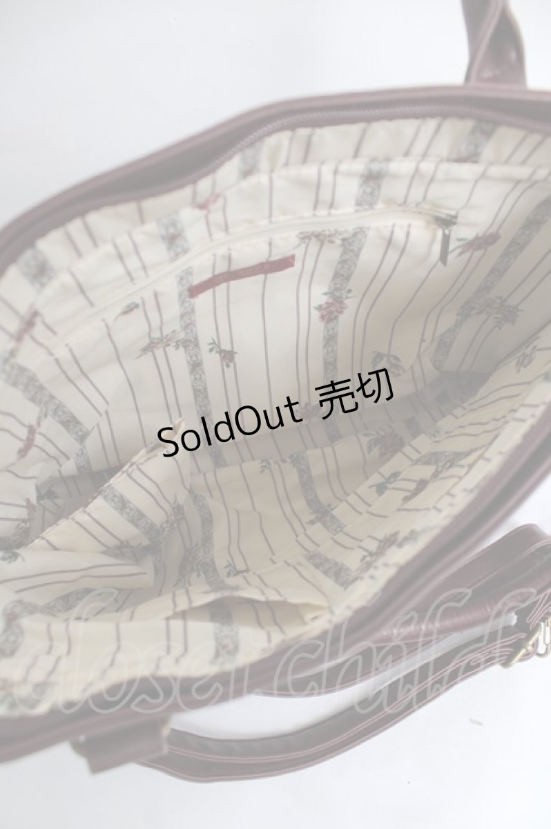 画像3: axes femme / REDLabel A4トートバッグ  ワイン Y-26-03-16-054-AX-BG-SZ-ZY (3)