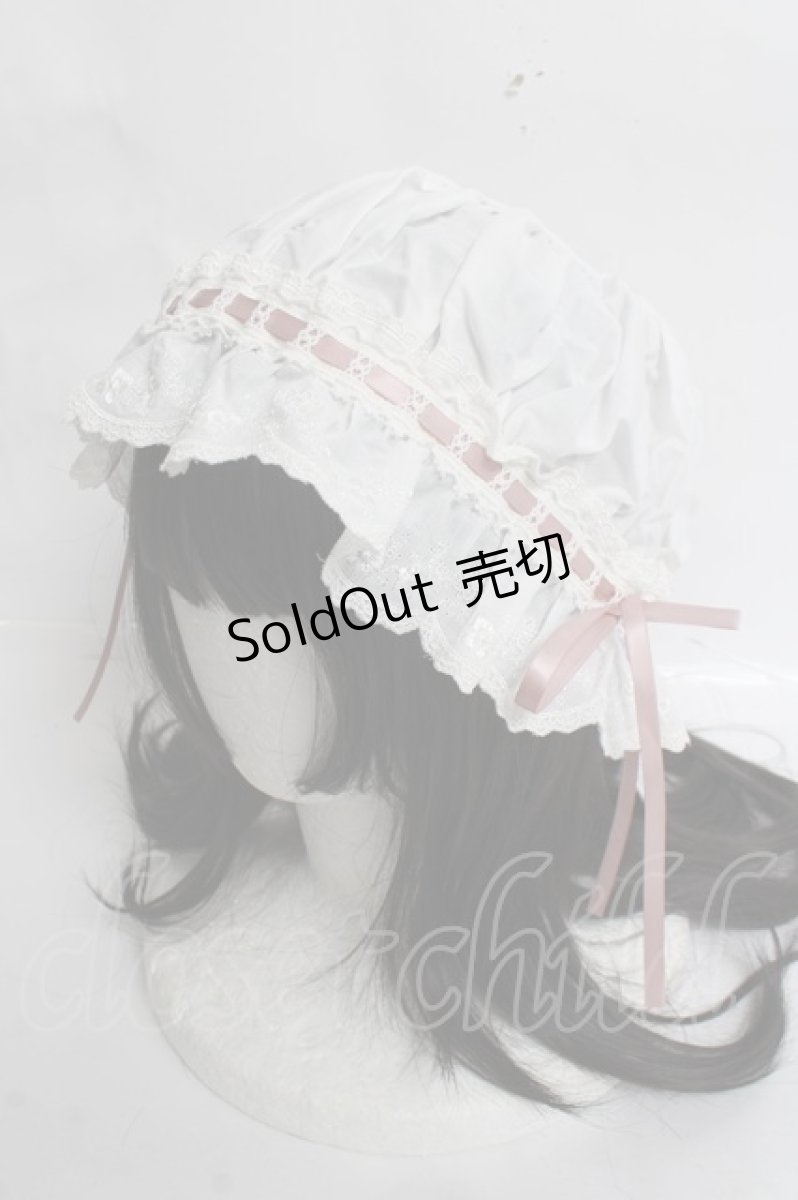 画像1: Kurumi Collaboration / CLK＊フリルキャップ F 淡白 Y-26-03-16-057-LO-AC-SZ-ZT171 (1)