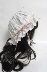 画像4: Kurumi Collaboration / CLK＊フリルキャップ F 淡白 Y-26-03-16-057-LO-AC-SZ-ZT171 (4)