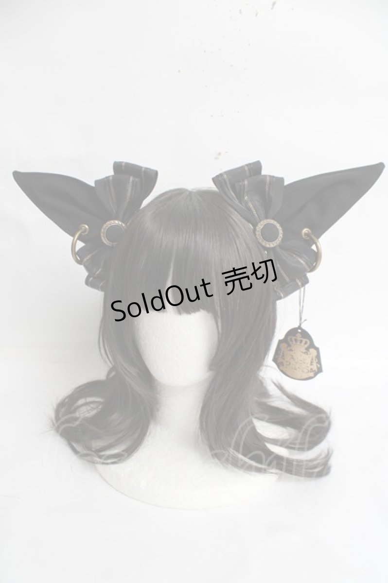 画像1: ALICE and the PIRATES / バステト猫耳クリップ  黒/ゴールド Y-26-03-16-068-PA-AC-SZ-ZY (1)