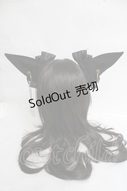 画像2: ALICE and the PIRATES / バステト猫耳クリップ  黒/ゴールド Y-26-03-16-068-PA-AC-SZ-ZY