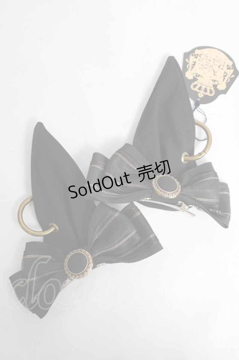 画像3: ALICE and the PIRATES / バステト猫耳クリップ  黒/ゴールド Y-26-03-16-068-PA-AC-SZ-ZY (3)