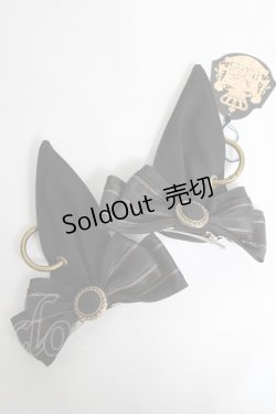 画像3: ALICE and the PIRATES / バステト猫耳クリップ  黒/ゴールド Y-26-03-16-068-PA-AC-SZ-ZY