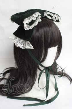 画像3: metamorphose / 別珍リボンヘッドドレス  グリーン Y-26-03-16-072-ME-AC-SZ-ZY