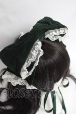 画像4: metamorphose / 別珍リボンヘッドドレス  グリーン Y-26-03-16-072-ME-AC-SZ-ZY (4)