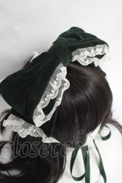 画像4: metamorphose / 別珍リボンヘッドドレス  グリーン Y-26-03-16-072-ME-AC-SZ-ZY