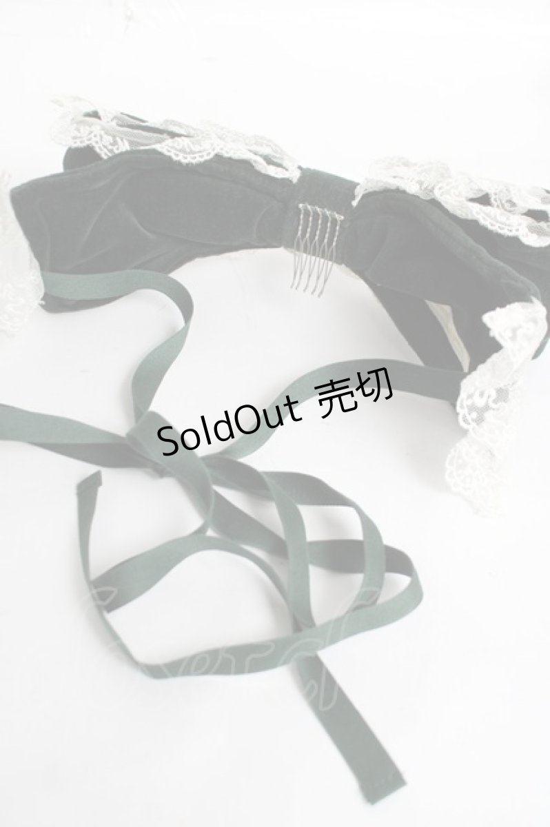 画像5: metamorphose / 別珍リボンヘッドドレス  グリーン Y-26-03-16-072-ME-AC-SZ-ZY (5)