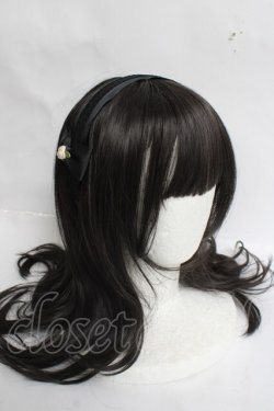 画像3: m petit by misako / NINA'sコラボ AM*NIフラワーカチューシャ  中黒 Y-26-03-16-075-LO-AC-SZ-ZY