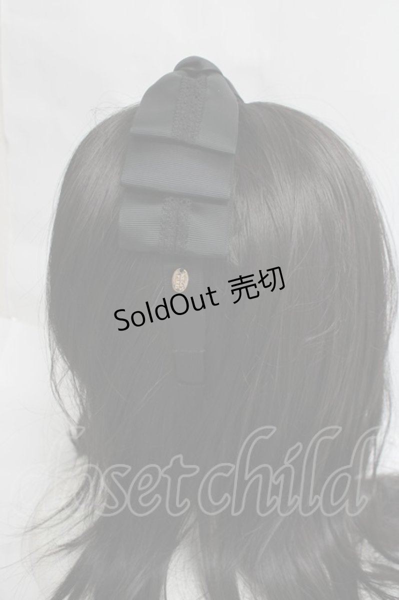 画像2: ｍ petit by misako / AM*NIリボンカチューシャ  中黒 Y-26-03-16-076-LO-AC-SZ-ZY (2)