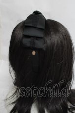 画像2: ｍ petit by misako / AM*NIリボンカチューシャ  中黒 Y-26-03-16-076-LO-AC-SZ-ZY (2)