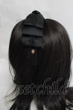 画像2: ｍ petit by misako / AM*NIリボンカチューシャ  中黒 Y-26-03-16-076-LO-AC-SZ-ZY