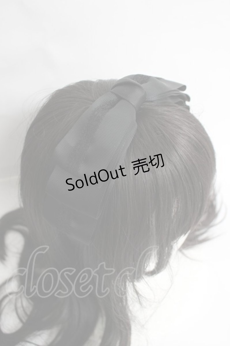 画像3: ｍ petit by misako / AM*NIリボンカチューシャ  中黒 Y-26-03-16-076-LO-AC-SZ-ZY (3)