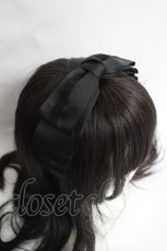 画像3: ｍ petit by misako / AM*NIリボンカチューシャ  中黒 Y-26-03-16-076-LO-AC-SZ-ZY (3)