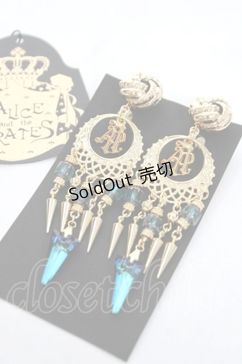 画像1: ALICE and the PIRATES / エジプシャンイヤリング  ゴールド/ブルー Y-26-03-16-009-PA-AC-SZ-ZY (1)