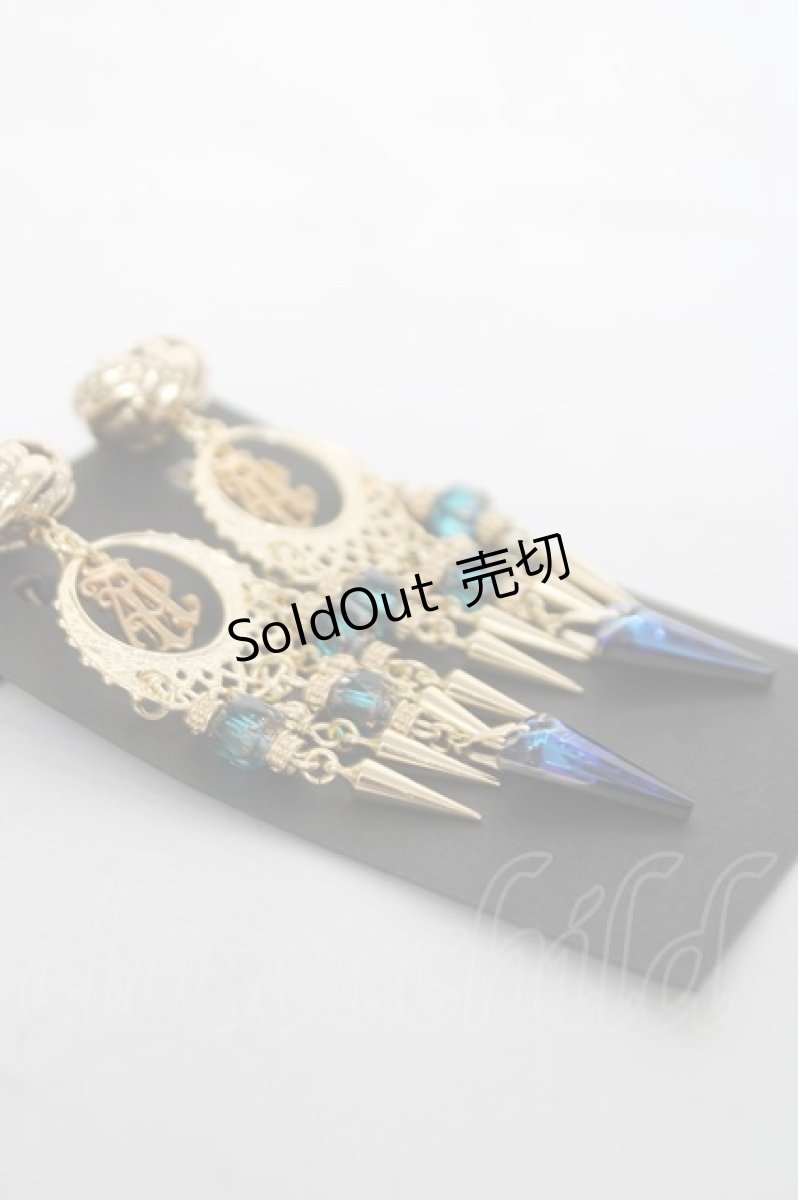 画像2: ALICE and the PIRATES / エジプシャンイヤリング  ゴールド/ブルー Y-26-03-16-009-PA-AC-SZ-ZY (2)