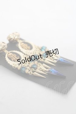 画像2: ALICE and the PIRATES / エジプシャンイヤリング  ゴールド/ブルー Y-26-03-16-009-PA-AC-SZ-ZY