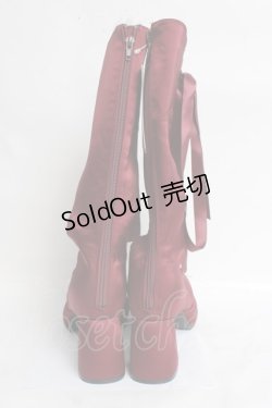 画像3: axes femme POETIQUE / レースアップサテンシューズ L ワイン Y-26-03-16-083-AX-SH-SZ-ZY