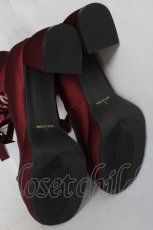 画像6: axes femme POETIQUE / レースアップサテンシューズ L ワイン Y-26-03-16-083-AX-SH-SZ-ZY (6)