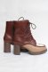 画像4: axes femme / 配色レースアップブーツ M 茶 Y-26-03-16-084-AX-SH-SZ-ZY (4)