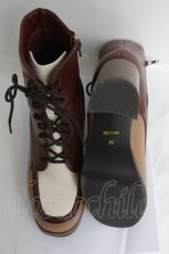 画像5: axes femme / 配色レースアップブーツ M 茶 Y-26-03-16-084-AX-SH-SZ-ZY (5)