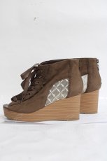画像2: axes femme / レースアップブーサン L 茶 Y-26-03-16-085-AX-SH-SZ-ZY (2)