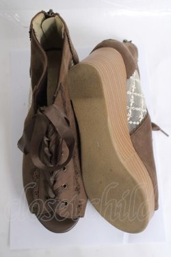 画像5: axes femme / レースアップブーサン L 茶 Y-26-03-16-085-AX-SH-SZ-ZY