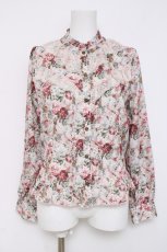 画像1: axes femme / フラワーガーデン柄ブラウス F 生成り Y-26-03-16-088-AX-BL-SZ-ZS (1)