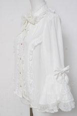 画像2: axes femme kawaii / 姫袖7分丈ブラウス M 白 Y-26-03-16-089-AX-BL-SZ-ZY (2)