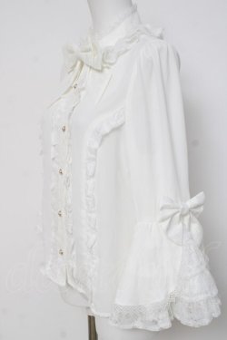 画像2: axes femme kawaii / 姫袖7分丈ブラウス M 白 Y-26-03-16-089-AX-BL-SZ-ZY