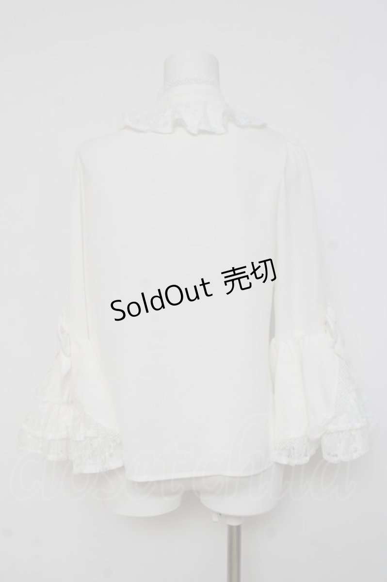 画像3: axes femme kawaii / 姫袖7分丈ブラウス M 白 Y-26-03-16-089-AX-BL-SZ-ZY (3)