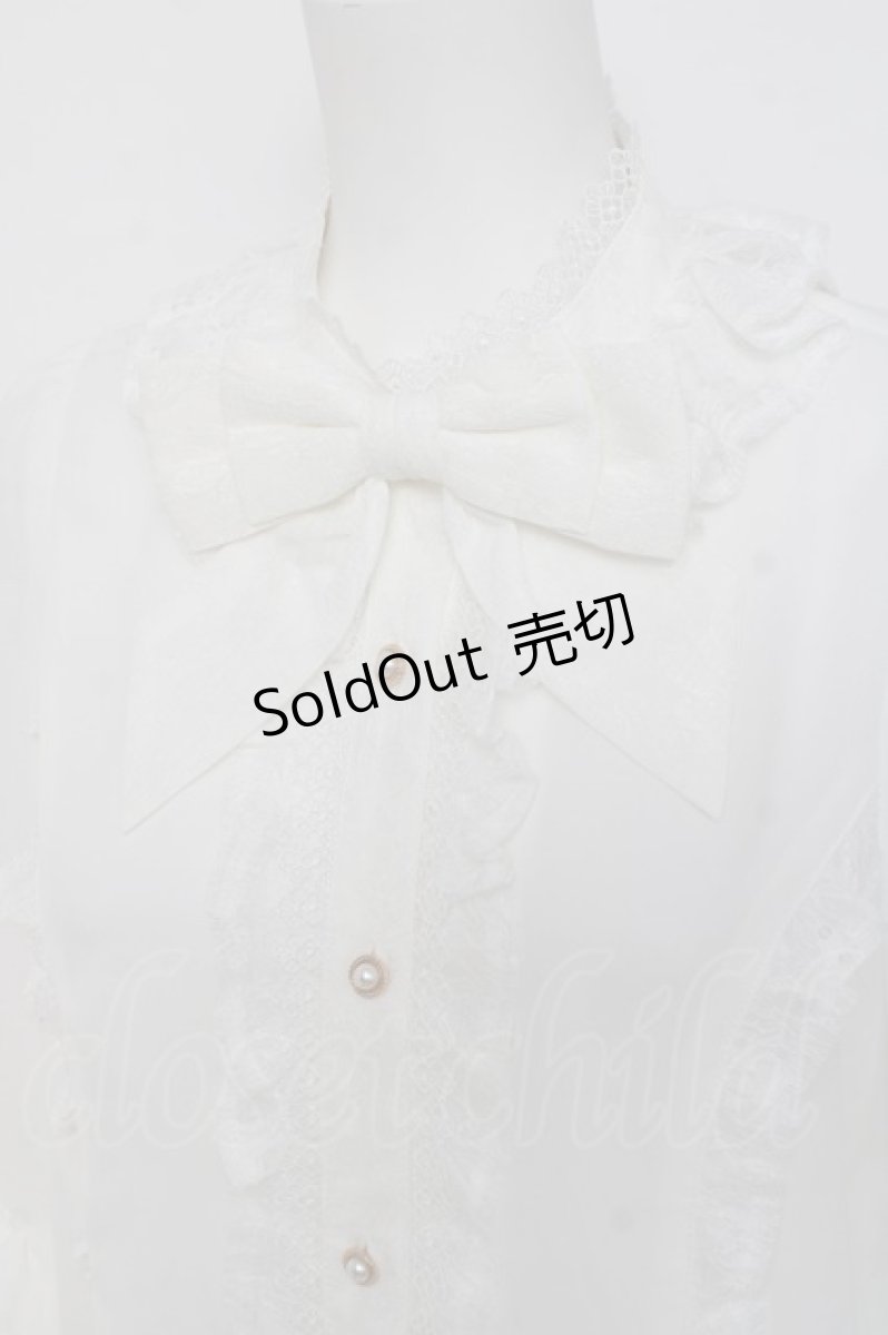 画像4: axes femme kawaii / 姫袖7分丈ブラウス M 白 Y-26-03-16-089-AX-BL-SZ-ZY (4)
