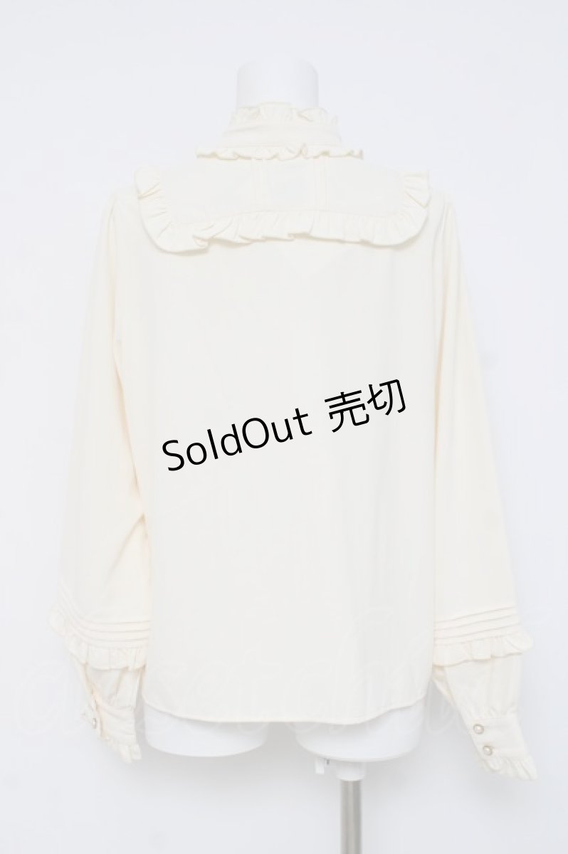 画像2: Amavel / Vintage Doll フリルブラウス F カーキ/生成り Y-26-03-16-091-CA-BL-SZ-ZY (2)