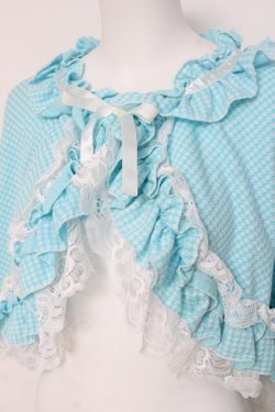 画像2: MARBLE / 千鳥柄ケープ  サックス Y-26-03-16-093-GO-ZA-SZ-ZY