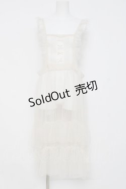 画像1: m petit by misako / TT*AOKドットリボンエプロン  生成り Y-26-03-16-094-LO-OP-SZ-ZY