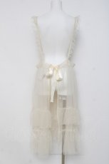 画像3: m petit by misako / TT*AOKドットリボンエプロン  生成り Y-26-03-16-094-LO-OP-SZ-ZY (3)