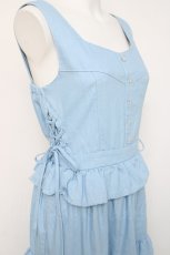 画像2: axes femme / フリルデザインジャンスカ  サックス Y-26-03-16-095-AX-OP-SZ-ZY (2)